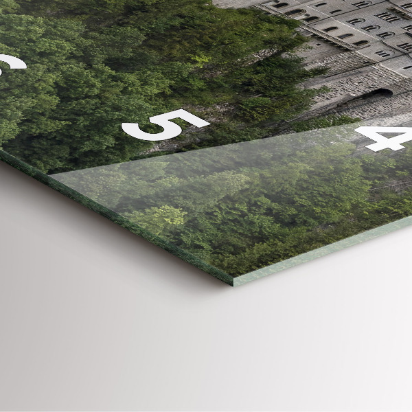 Wanduhr quadratisch mit motiv Schloss Neuschwanstein