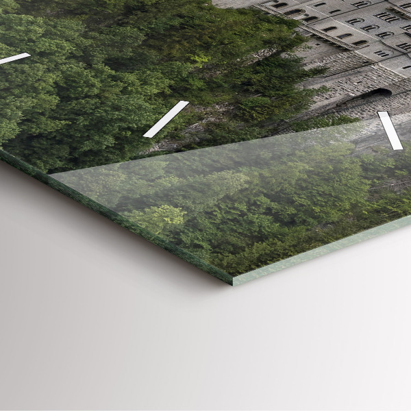 Wanduhr quadratisch mit motiv Schloss Neuschwanstein