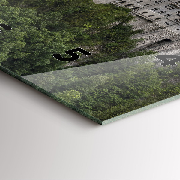 Wanduhr quadratisch mit motiv Schloss Neuschwanstein