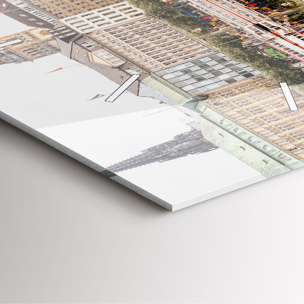 Wanduhr modern quadratisch Hamburg Fluss Deutschland