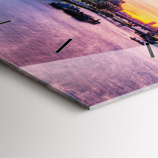 Wanduhr quadratisch Blick auf London