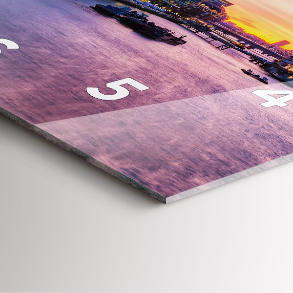 Wanduhr quadratisch Blick auf London