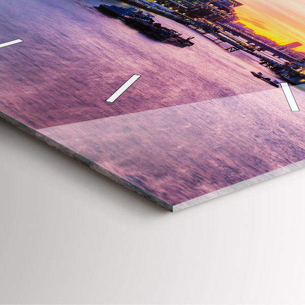 Wanduhr quadratisch Blick auf London