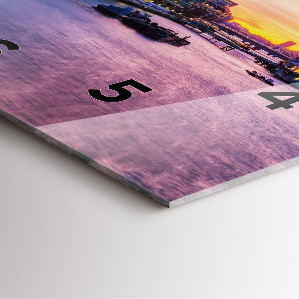 Wanduhr quadratisch Blick auf London