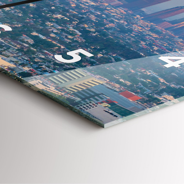 Wanduhr modern quadratisch Sonnenuntergang in Los Angeles