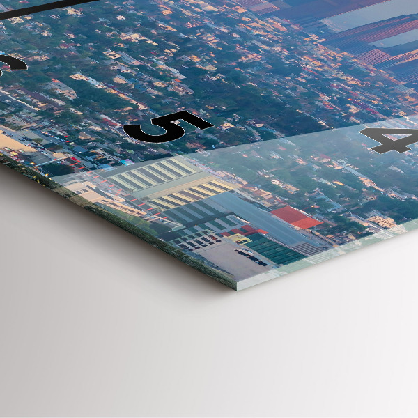 Wanduhr modern quadratisch Sonnenuntergang in Los Angeles