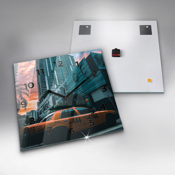 Wanduhr quadratisch Miami, Florida