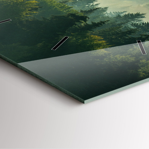 Wanduhr quadratisch Sonnenaufgang Beskids