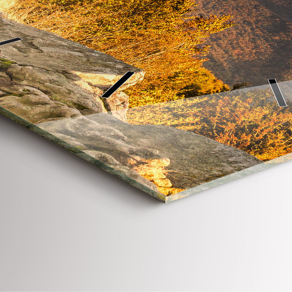 Wanduhr quadratisch mit motiv Bieszczady-Gebirge