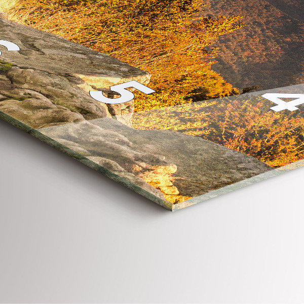 Wanduhr quadratisch mit motiv Bieszczady-Gebirge