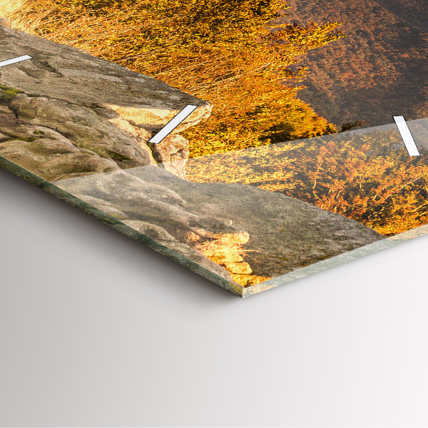 Wanduhr quadratisch mit motiv Bieszczady-Gebirge