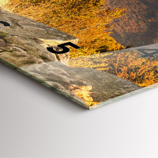 Wanduhr quadratisch mit motiv Bieszczady-Gebirge