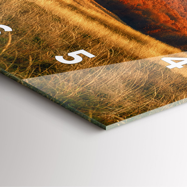 Wanduhr quadratisch Berglandschaft im Herbst