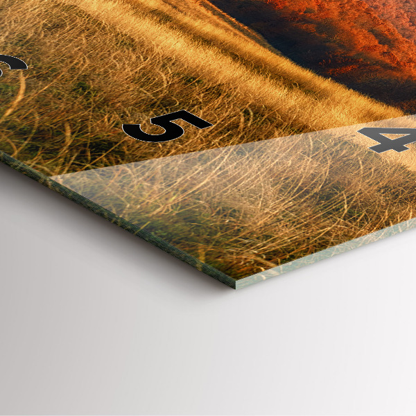 Wanduhr quadratisch Berglandschaft im Herbst