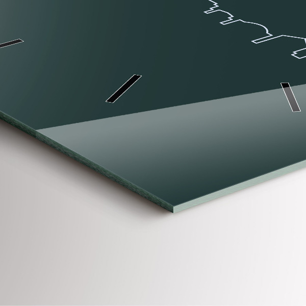 Wanduhr quadratisch mit motiv Line-art der Stadt Brünn