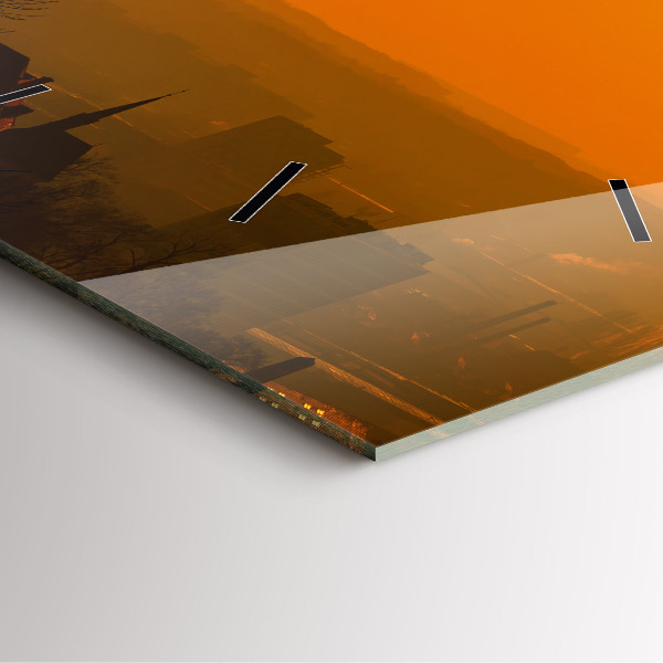 Wanduhr quadratisch Blick auf den Brünner Dom