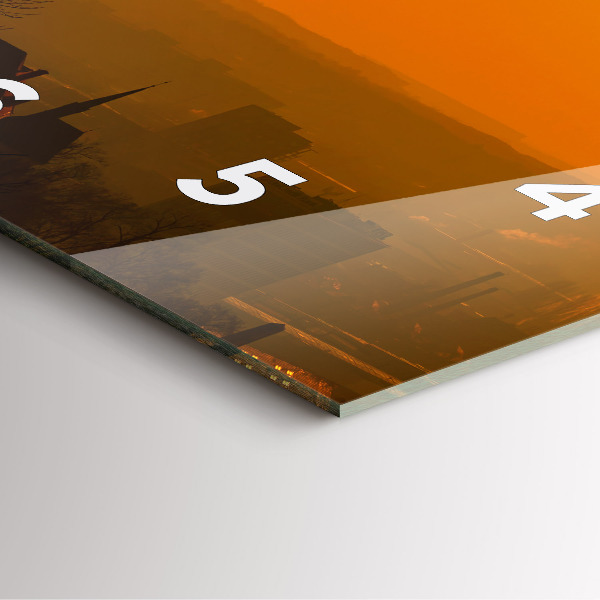 Wanduhr quadratisch Blick auf den Brünner Dom