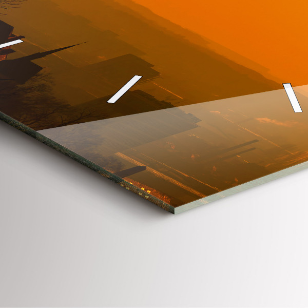 Wanduhr quadratisch Blick auf den Brünner Dom