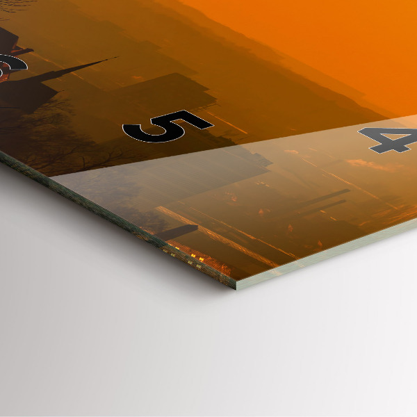 Wanduhr quadratisch Blick auf den Brünner Dom