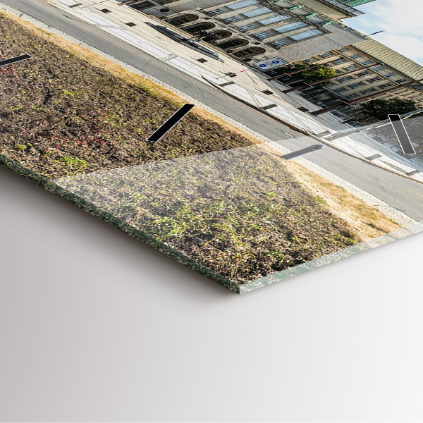 Wanduhr modern quadratisch Panorama von Ostrava