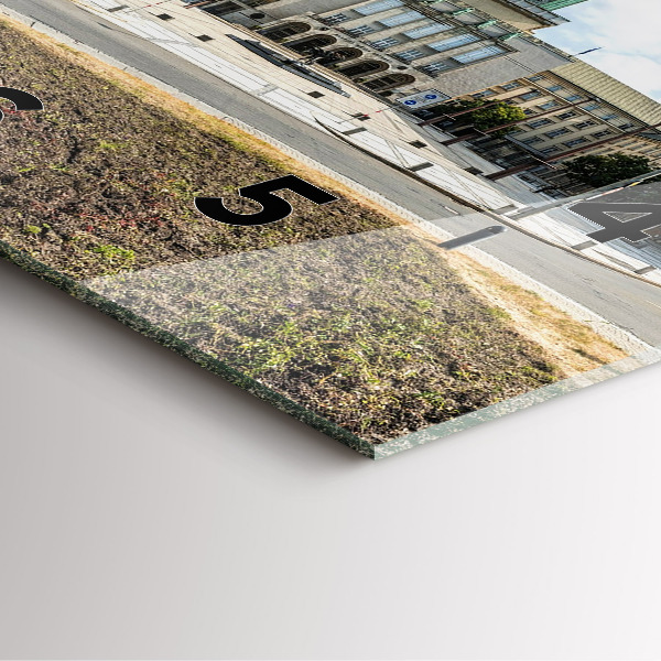 Wanduhr modern quadratisch Panorama von Ostrava