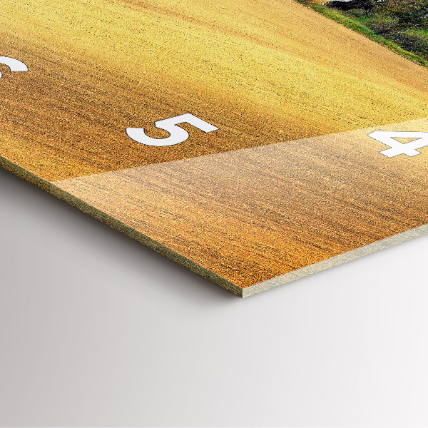 Wanduhr quadratisch Mähren Ländliche Landschaft