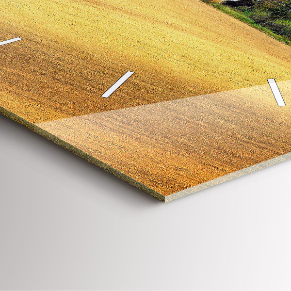 Wanduhr quadratisch Mähren Ländliche Landschaft