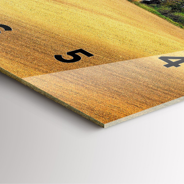 Wanduhr quadratisch Mähren Ländliche Landschaft