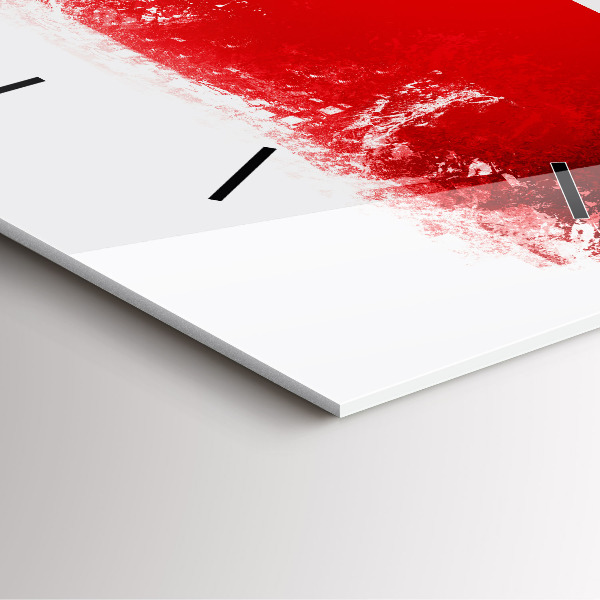 Wanduhr modern quadratisch Flagge der Tschechischen Republik