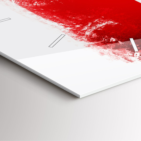 Wanduhr modern quadratisch Flagge der Tschechischen Republik