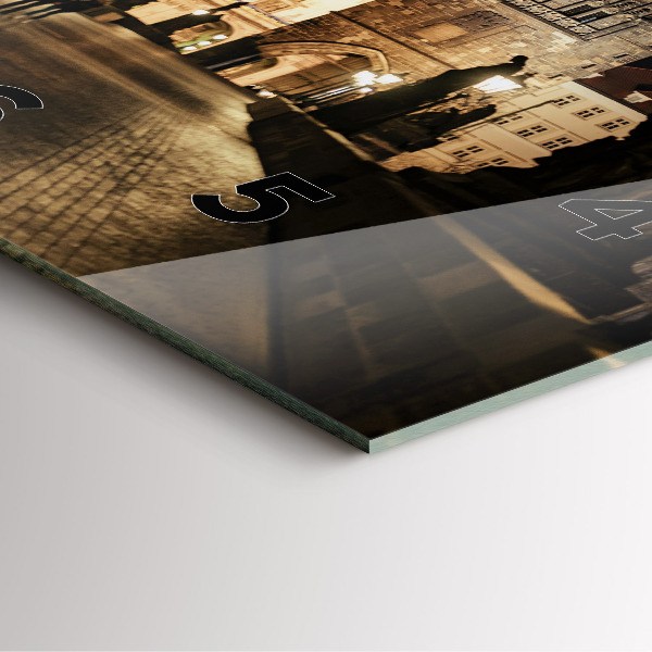 Wanduhr modern quadratisch Karlsbrücke in Prag