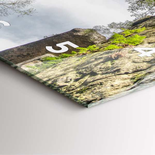 Wanduhr quadratisch Felsenstadt in der Tschechischen Republik