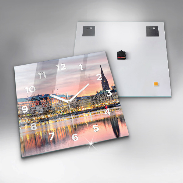 Wanduhr quadratisch Alster in Hamburg