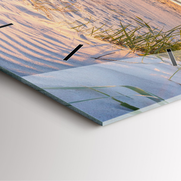 Wanduhr quadratisch Sonnenuntergang über dem Meer