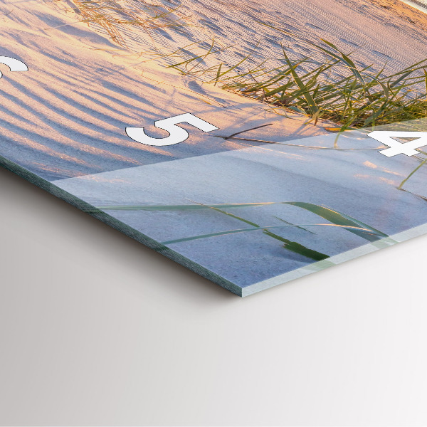 Wanduhr quadratisch Sonnenuntergang über dem Meer