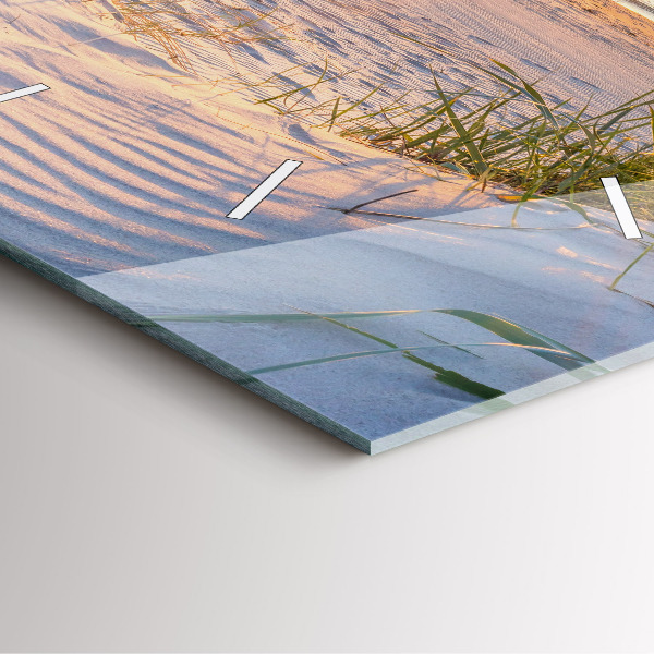 Wanduhr quadratisch Sonnenuntergang über dem Meer