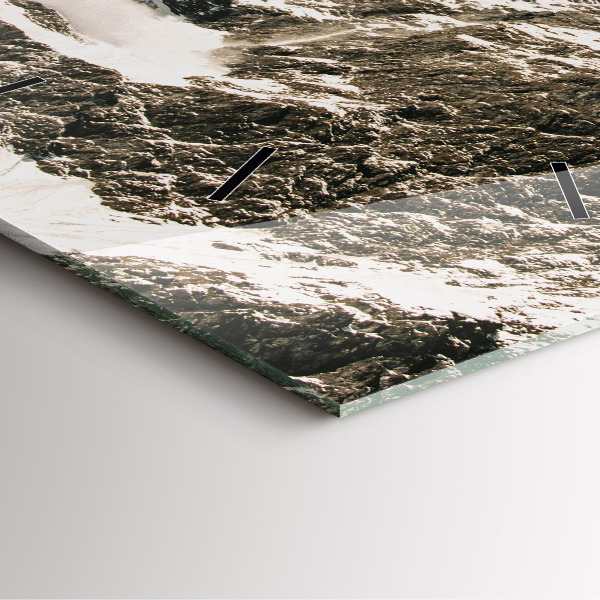 Wanduhr quadratisch mit motiv Watzmann Berge