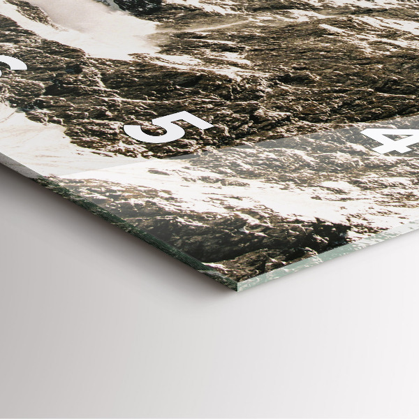 Wanduhr quadratisch mit motiv Watzmann Berge