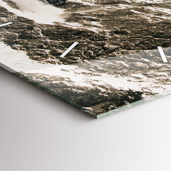 Wanduhr quadratisch mit motiv Watzmann Berge