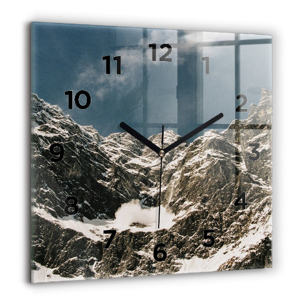 Wanduhr quadratisch mit motiv Watzmann Berge