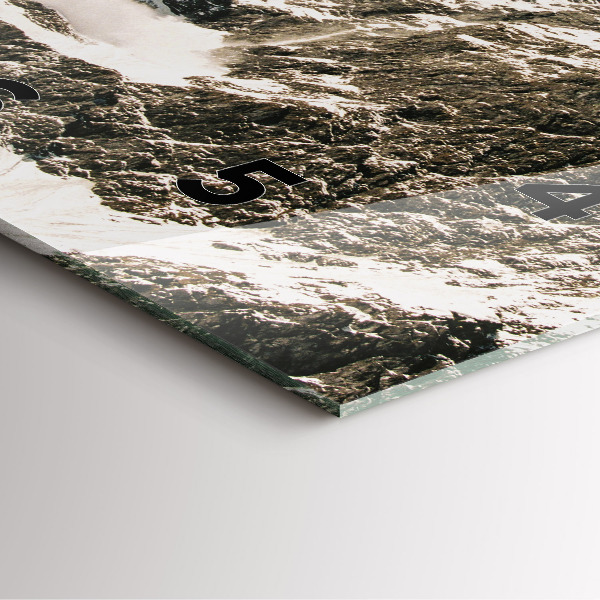 Wanduhr quadratisch mit motiv Watzmann Berge