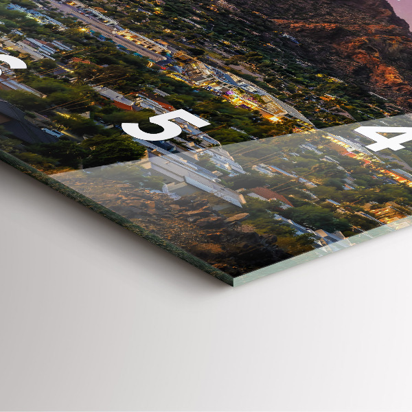 Wanduhr quadratisch Berglandschaft