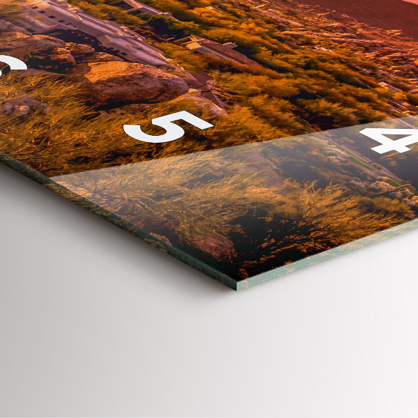 Wanduhr quadratisch mit motiv Sonnenuntergang im Norden von Scottsdale