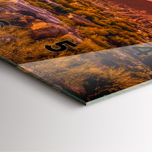 Wanduhr quadratisch mit motiv Sonnenuntergang im Norden von Scottsdale