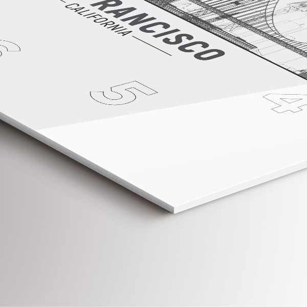 Wanduhr modern quadratisch San Francisco Panorama