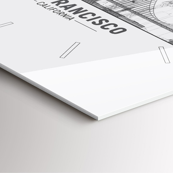 Wanduhr modern quadratisch San Francisco Panorama