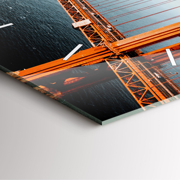 Wanduhr quadratisch Golden Gate Brücke