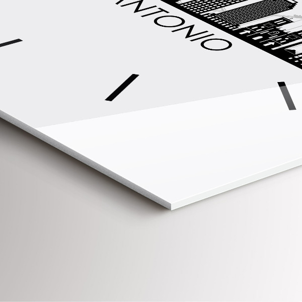 Wanduhr quadratisch Stadt San Antonio Texas