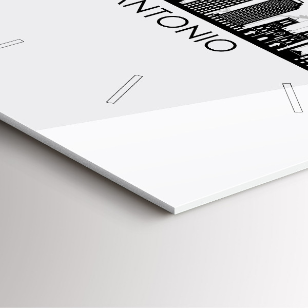 Wanduhr quadratisch Stadt San Antonio Texas