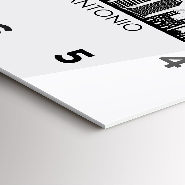 Wanduhr quadratisch Stadt San Antonio Texas